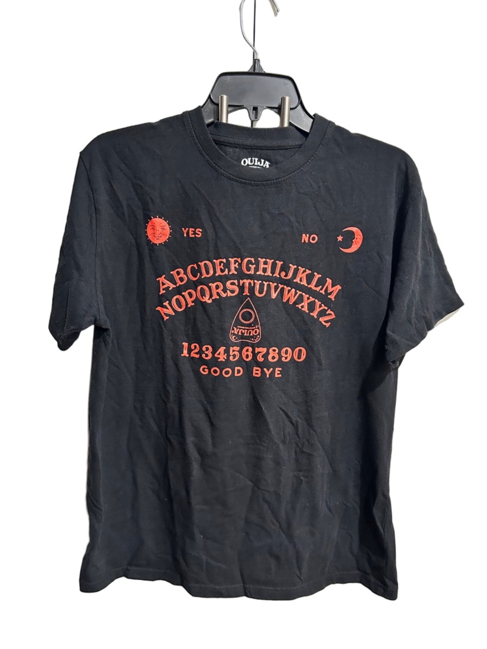 adidas Black Short Sleeve Tee with Red Ouija Graphic